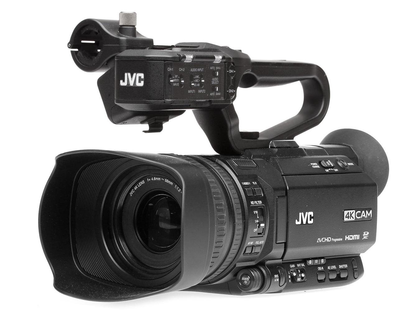 JVC Professional GY-HM180U 4KCAM Compact Handheld Camcorder w/Integrated 12x Lens