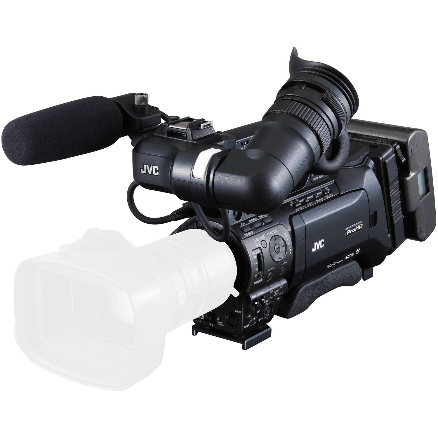 JVC Professional GYHM850F18E ProHD Shoulder Camcorder (w/Fujinon 18x ENG Lens w/2x Extender)