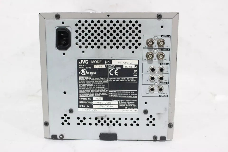 JVC TM-A101G 10" CRT Professional Color Video Monitor