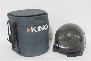 King VQ4900 DISH Tailgater Pro Premium Portable Satellite Antenna w/ Soft Carrying Case in Original Box