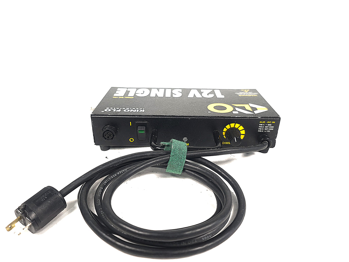 Kino Mini Flo Kit w/ (2) Kino Flo F14T12, (4) Power Cables, (2) Ballast 12V Single, Kino Flo Power Supply 12VDC/6AMP, in Hard Carry Case