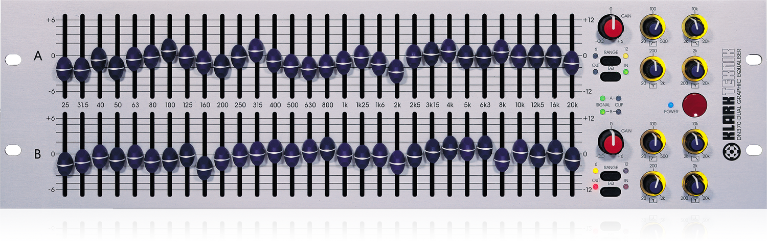 Klark Teknik KT-DN370 2-Channel 30-Band A Graphic Equaliser