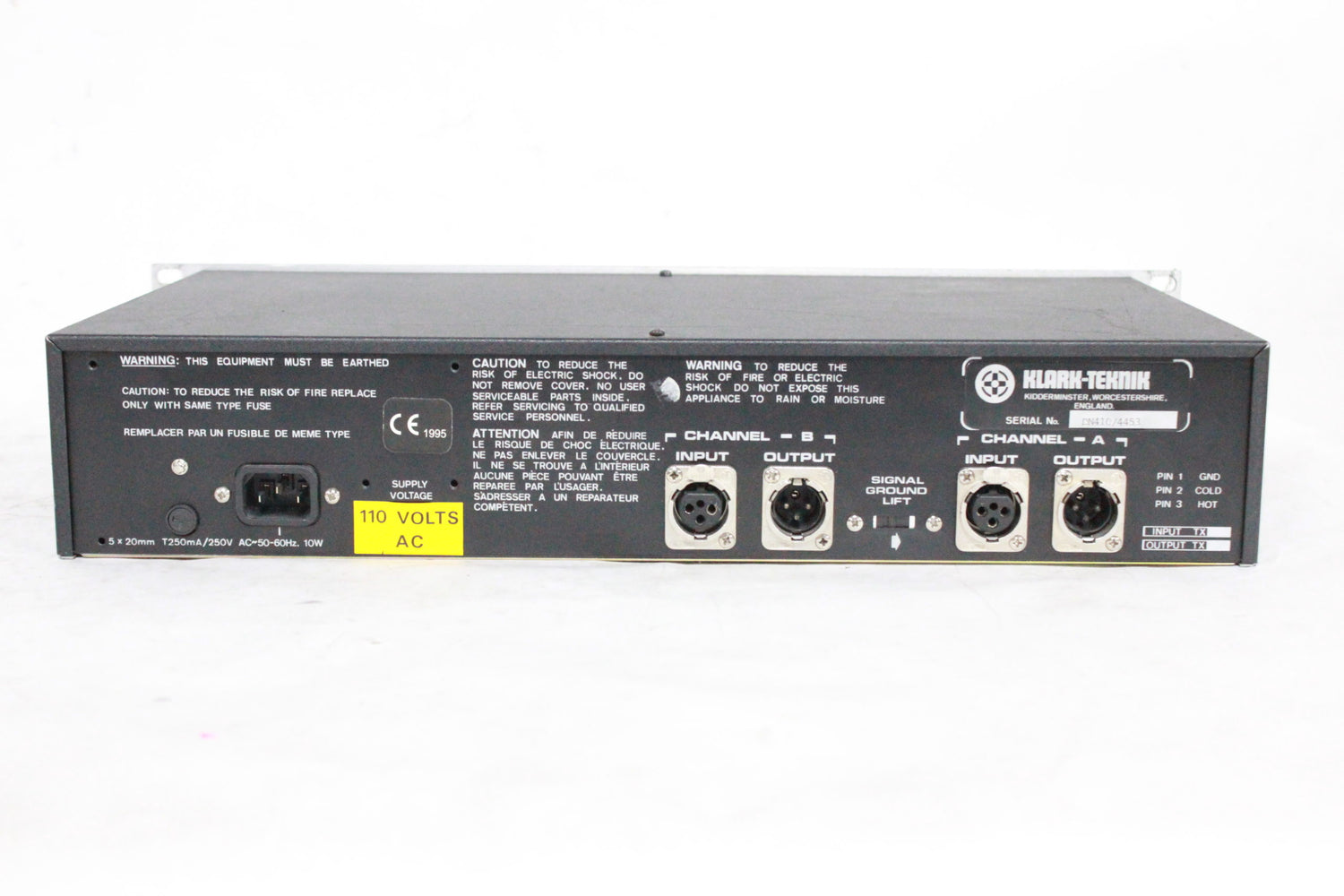 Klark Teknik KT-DN410 2-Channel 5-Band Parametric Equalizer
