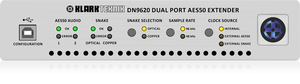 Klark Teknik KT-DN9620-UL DN9620-UL Dual Port AES50 Extender and Multiplexer w/ up to 500 Metre Range