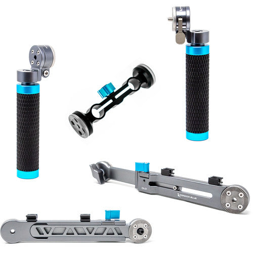 Kondor Blue KB-Rosette-Bundle Rosette Arms, Grips, and 15mm Rod Block Bundle (Space Gray)