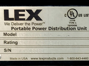 LEX PRMK 10A-M05-X-N Portable Power Distribution Unit in Wheeled Road Case