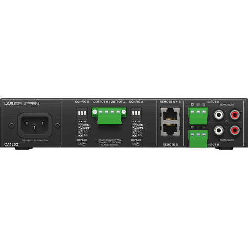 Lab Gruppen CA1202_US1 2 x 120 Watt Commercial Amplifier with Energy Star Certification