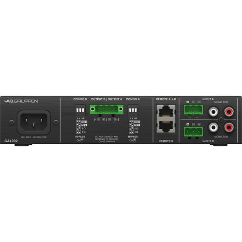 Lab Gruppen CA1202_US1 2 x 120 Watt Commercial Amplifier with Energy Star Certification