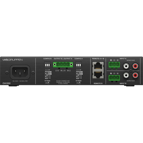 Lab Gruppen CA1202_US1 2 x 120 Watt Commercial Amplifier with Energy Star Certification