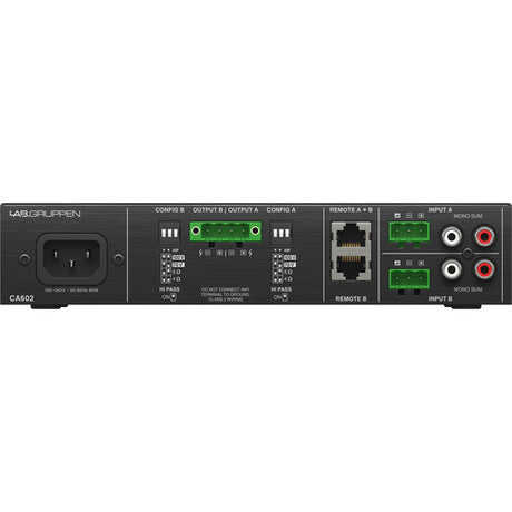 Lab Gruppen CA602_US1 2 x 60 Watt Commercial Amplifier with Energy Star Certification