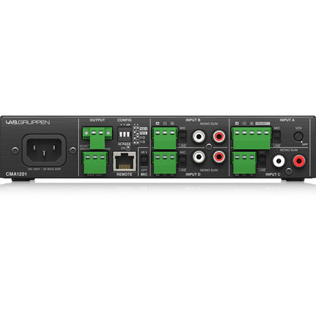 Lab Gruppen CMA1201_US1 120 Watt Commercial Mixer Amplifier with 4 Inputs and Energy Star Certification