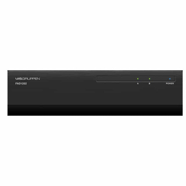 Lab Gruppen FAD1202_US1 2 x 120 Watt Commercial Amplifier with Direct Drive Technology, Dante Networking and Energy Star Certification