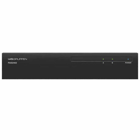 Lab Gruppen FAD2402_US1 2 x 240 Watt Commercial Amplifier with Direct Drive Technology, Dante Networking and Energy Star Certification