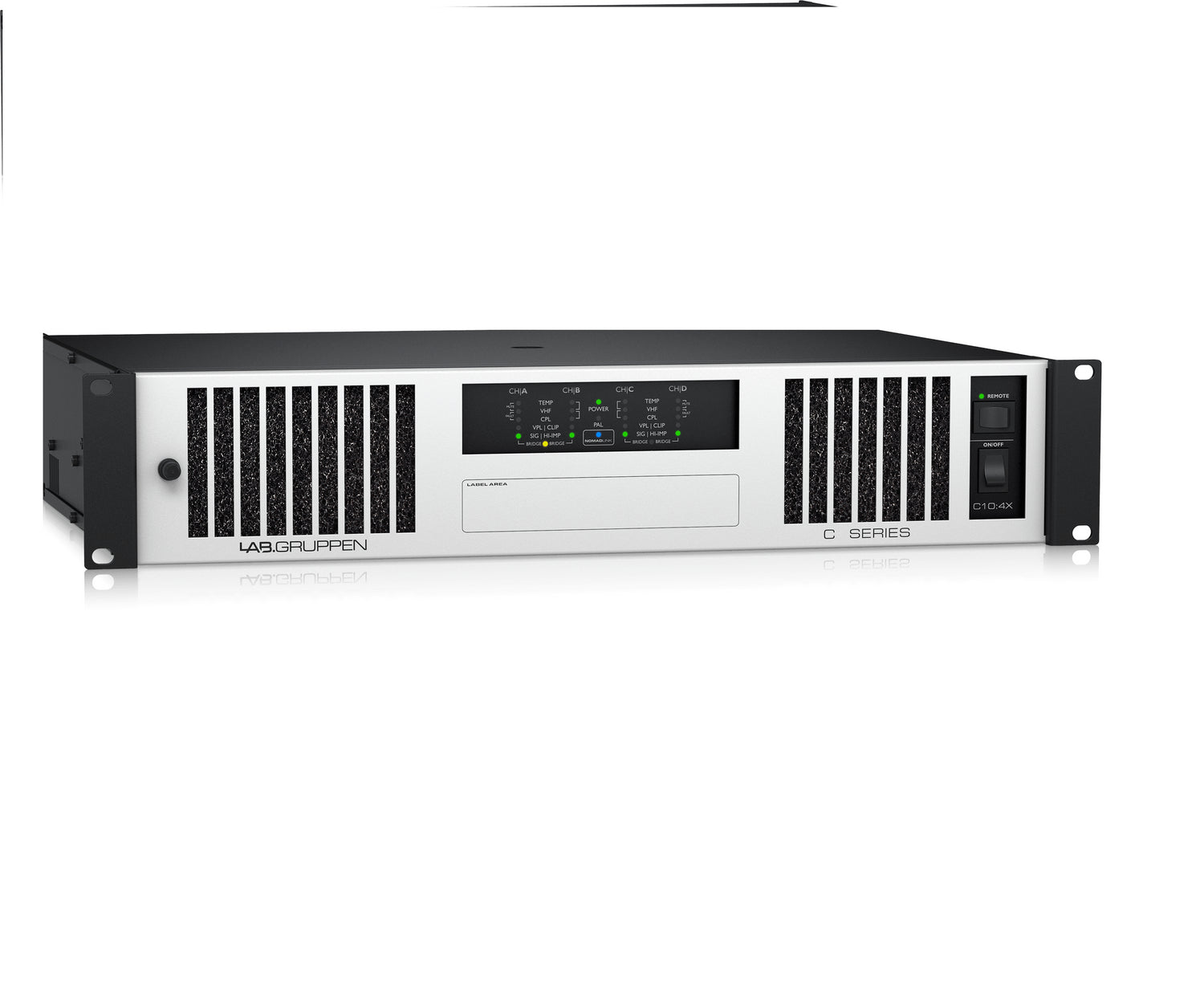 Lab.Gruppen C 10:4X 1000W 4-Channel Amplifier w/ NomadLink Network Monitoring and Dedicated Control for Install Applications