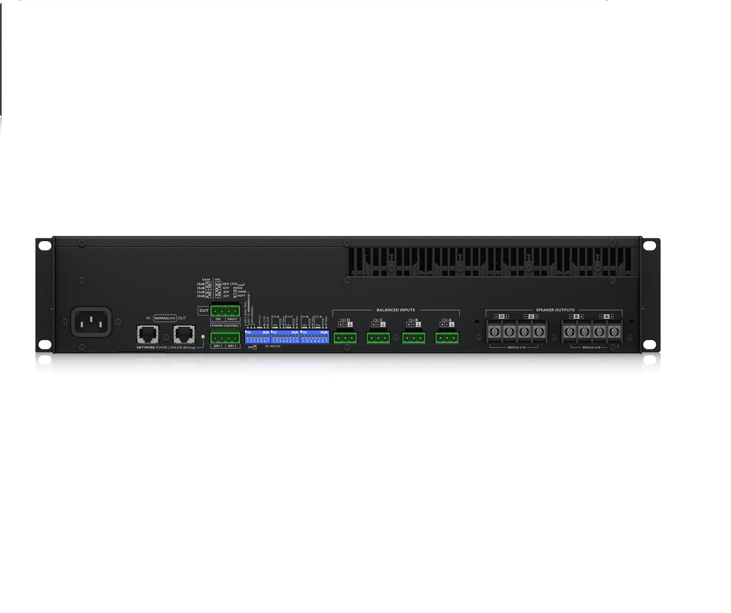Lab.Gruppen C 10:4X 1000W 4-Channel Amplifier w/ NomadLink Network Monitoring and Dedicated Control for Install Applications