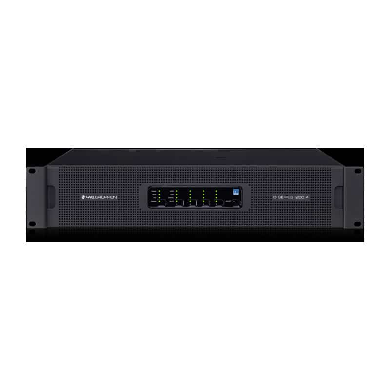 Lab.Gruppen D 200:4L 20,000W Amplifier w/ 4 Flexible Output-Channels, Lake Digital Signal Processing and Digital Audio Networking for Installation Applications