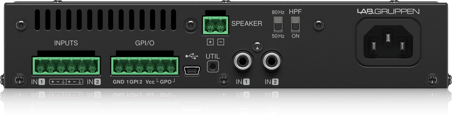 Lab.Gruppen LUCIA 60/1-70 Compact Mono 60 W Amplifier for High Impedance 70 V Installation Applications