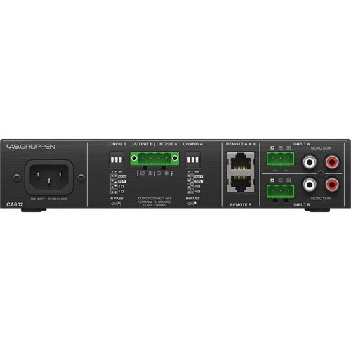 Lab Gruppen CA602_US1 2 x 60W Commercial Amplifier with Energy Star Certification
