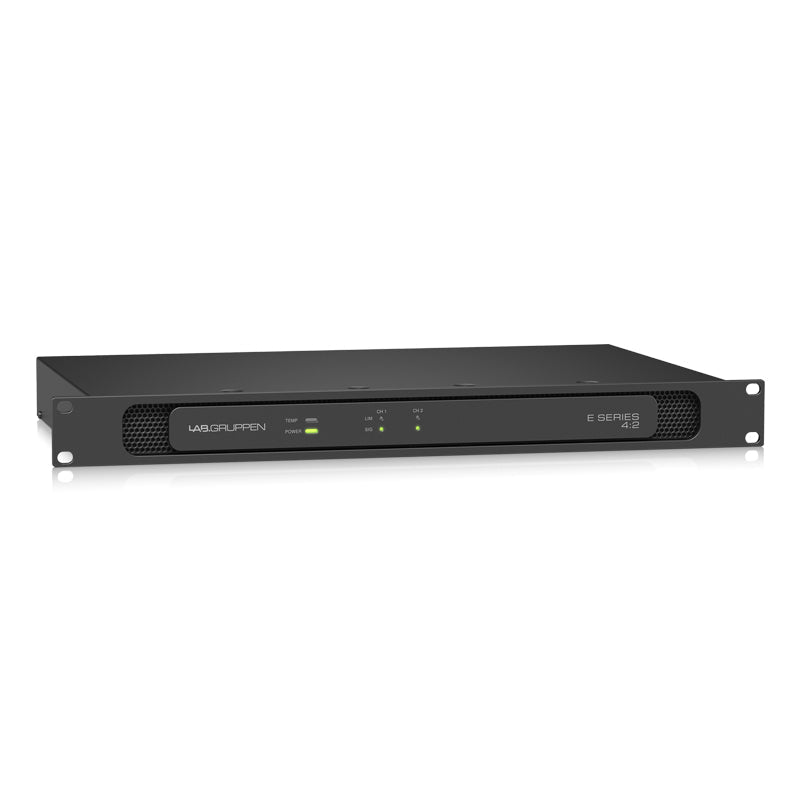 Lab Gruppen E 4:2_US1 400W Amplifier with 2 Flexible Output-Channels for Installation Applications
