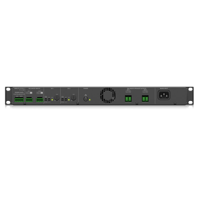 Lab Gruppen E 4:2_US1 400W Amplifier with 2 Flexible Output-Channels for Installation Applications