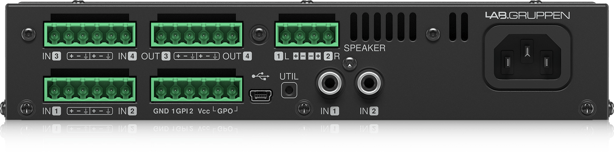 Lab Gruppen LUCIA 2402M_US1 Compact 2 x 120 W Matrix Amplifier for Installation Applications