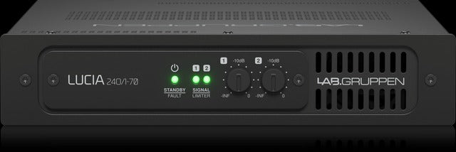 Lab Gruppen LUCIA 60/1-70_US1 Compact Mono 60 W Amplifier for High Impedance 70 V Installation Applications