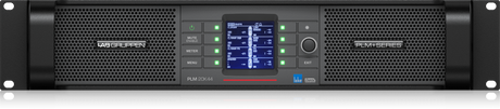 Lab Gruppen PLM 20K44 BP_002 20,000W Amplifier with 4 Flexible Output-Channels on Binding Post Connectors, Lake Digital Signal Processing and Digital Audio Networking for Touring Applications
