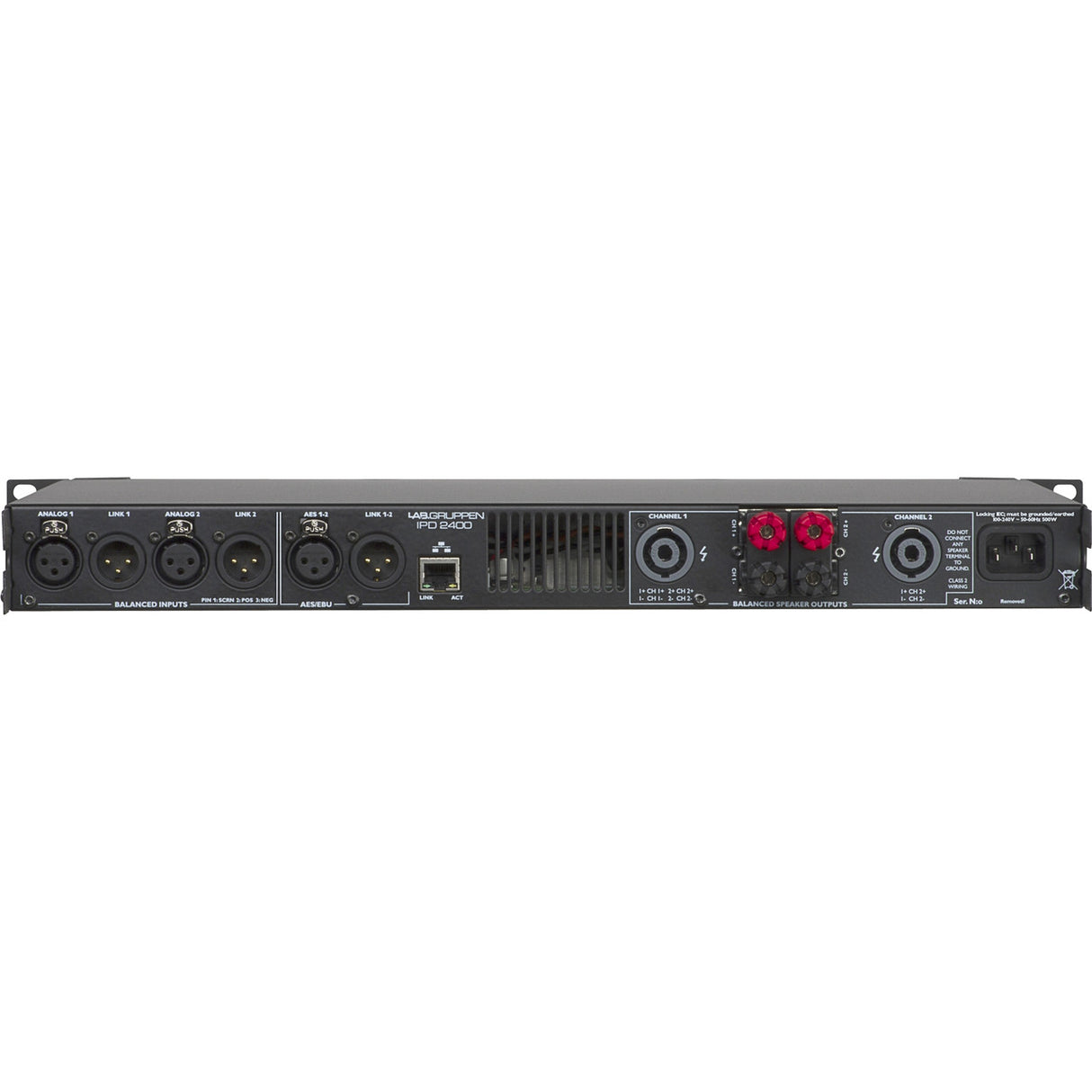 Lab Gruppen IPD 2400-UL Compact 2,400 Watt 2-Channel DSP Controlled Power Amplifier - 2