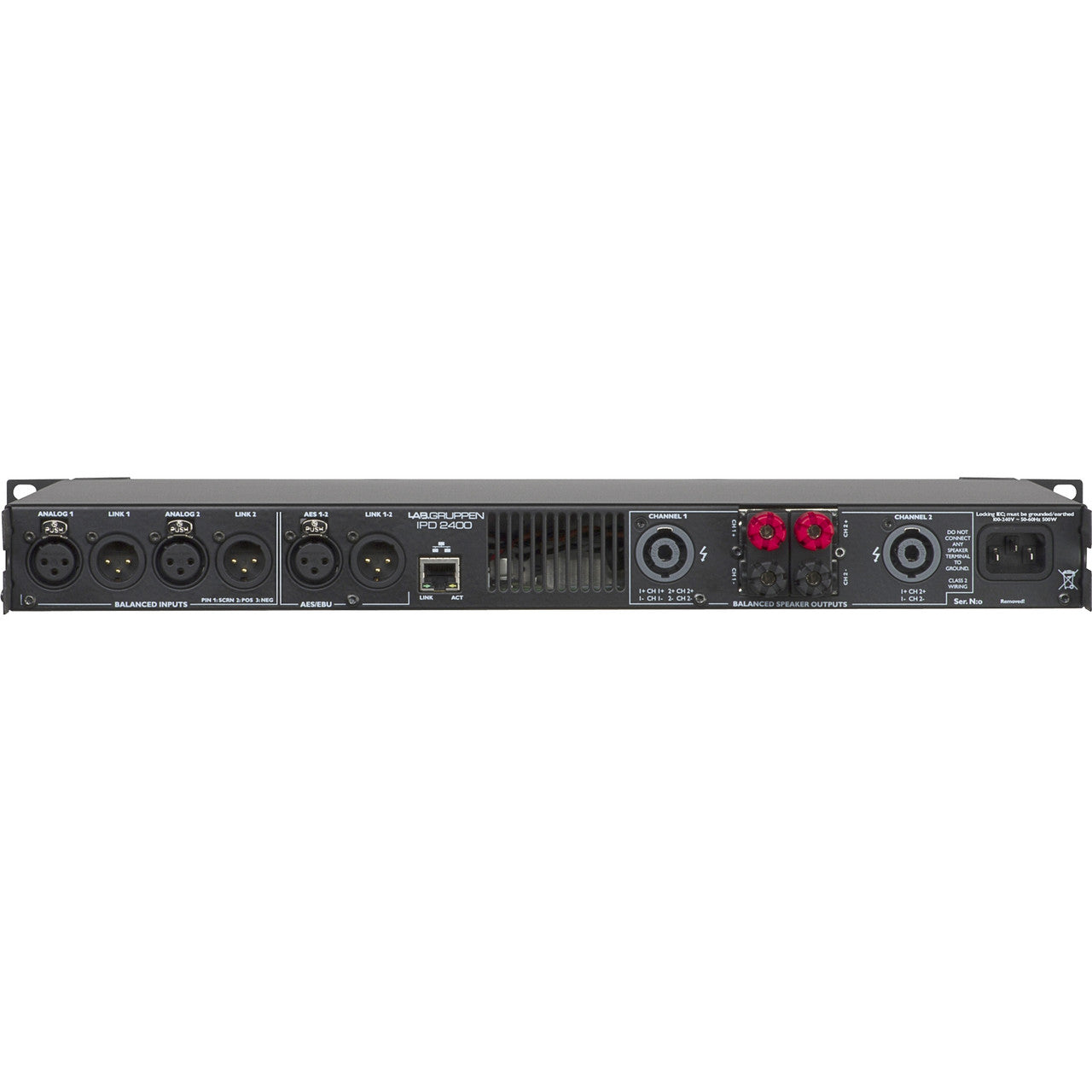 Lab Gruppen IPD 2400-UL Compact 2,400 Watt 2-Channel DSP Controlled Power Amplifier - 2