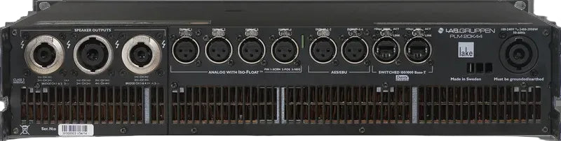 Lab Gruppen PLM20K44-SP-U 20,000 Watt Amplifier with 4 Flexible Output Channels on SpeakON Connectors, LAKE Digital Signal Processing and Digital Audio Networking for Touring Applications - 3