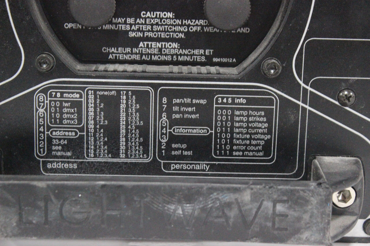 LightWave Research Cyberlight CL Litho DMX Scanner Lighting Fixture