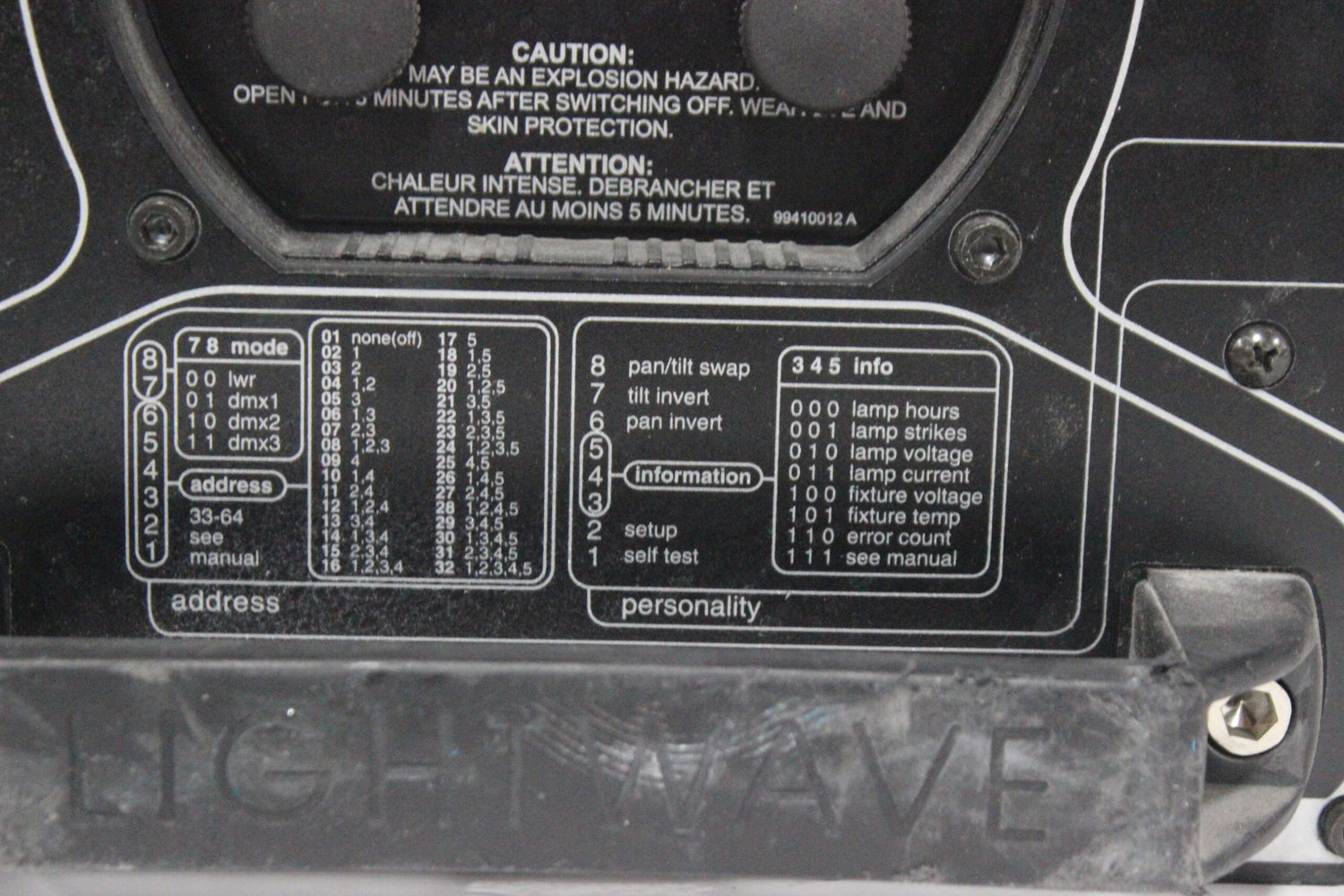 LightWave Research Cyberlight CL Litho DMX Scanner Lighting Fixture