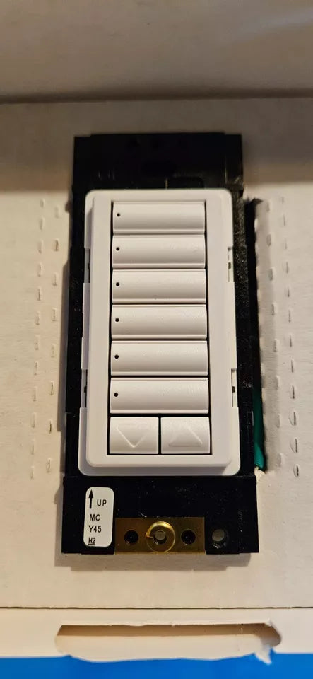 Lutron Homeworks QS HQRD-W6BRL-WH 6-Button Keypad