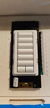 Lutron Homeworks QS HQRD-W6BRL-WH 6-Button Keypad