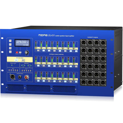 MIDAS DL431-UL 24 Input, 72 Output Active Microphone Splitter with Independent Midas Microphone Preamplifiers