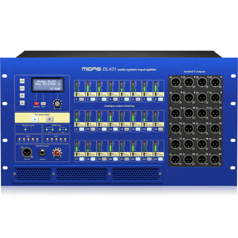 MIDAS DL431-UL 24 Input, 72 Output Active Microphone Splitter with Independent Midas Microphone Preamplifiers