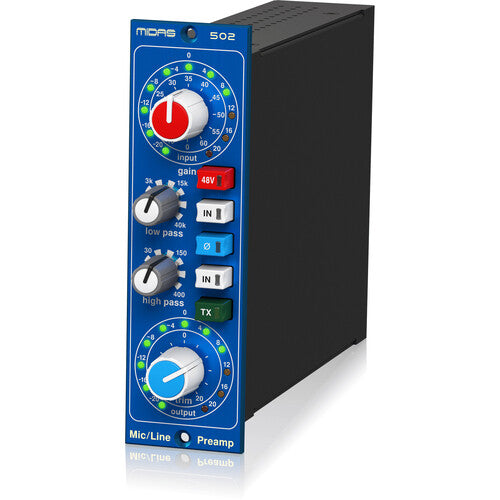 MIDAS MICROPHONE PREAMPLIFIER 502 500 Series Modular Midas Microphone Preamplifier with Classic XL4 Filters