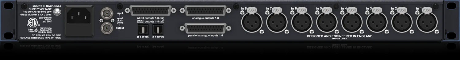 MIDAS XL48 8-Channel DIGI-LOG Microphone Preamplifier w/ 96 kHz Converters and ADAT Outputs