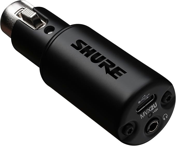 Shure MVX2U MOTIV XLR to USB-C Streaming Adapter