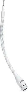 Shure MX202W-A/C Microflex Overhead Cardioid Microphone with Stand Mount Adapter and XLR Connector (White)