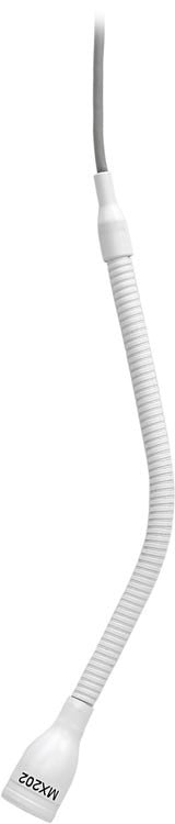 Shure MX202W-A/N Microflex Overhead Microphone with No Mic Cartridge with Stand Mount Adapter and XLR Connector (White)
