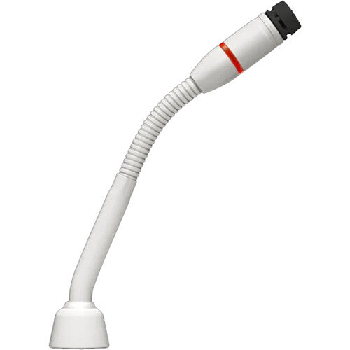 Shure MX405WRLP/N 5" Shock-Mounted Gooseneck Mic with No Capsule, No Preamp, and Red LED Ring on Top (White)