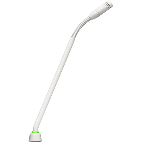 Shure MX410WLP/C-VBDL 10" Gooseneck Mic with Cardioid Capsule, No Preamp, and 2-Color LED Ring on Bottom (White)