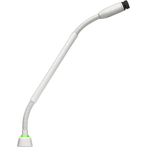 Shure MX410WLPDF/N 10" Dualflex Gooseneck Mic with No Capsule, No Preamp, and 2-Color LED Ring on Bottom (White)