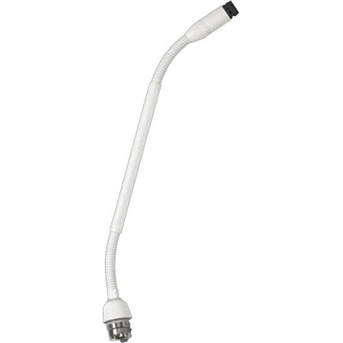 Shure MX410WRLPDF/N 10" Dualflex Gooseneck Mic with No Capsule, No Preamp, and Red LED Ring on Top (White)