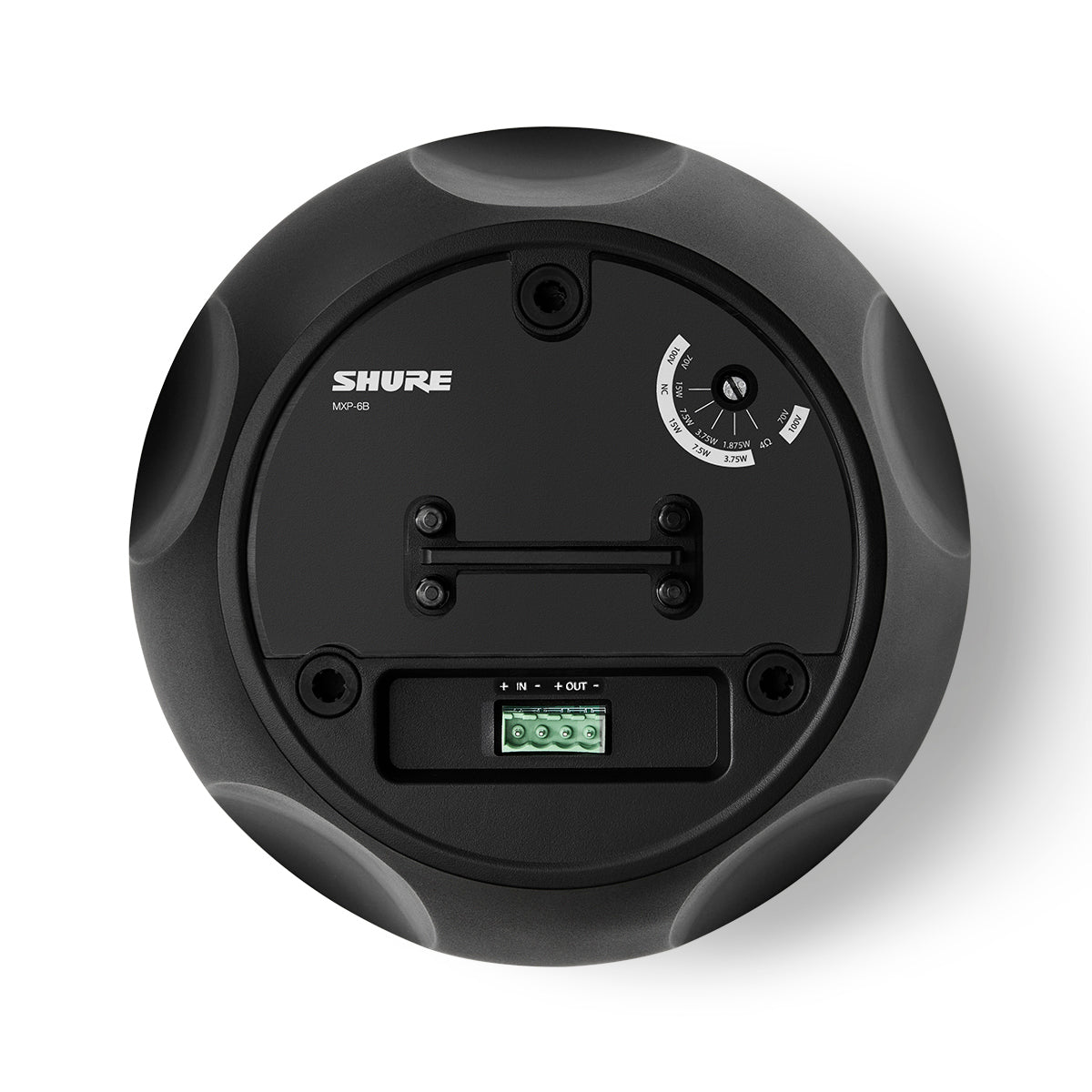 Shure Microflex MXP-6B Pendant Conferencing Loudspeaker, Black