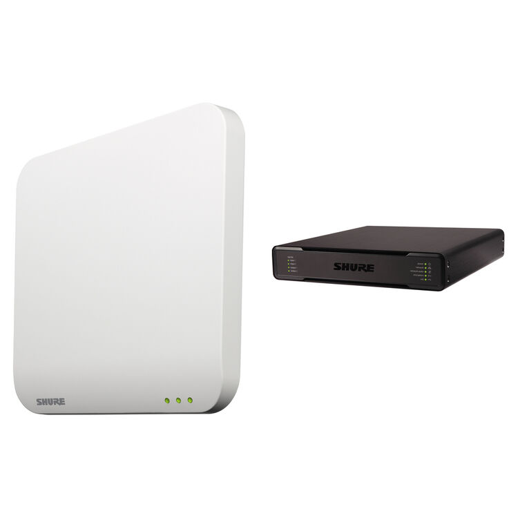 Shure MXWAPT8-Z10+P300-P Microflex Wireless Access Point Transceiver with IntelliMix P300 Audio Conferencing Processor