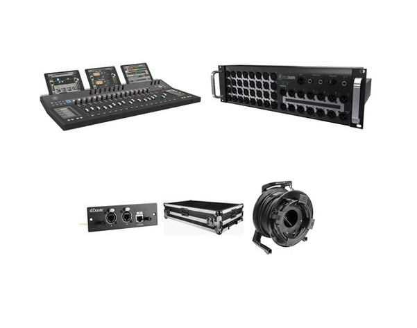 Mackie AXIS-TOURING Touring Package; DC16, DL32R, DL Dante Expansion Card, DC16 Road Case & 80m Cat5e Reel