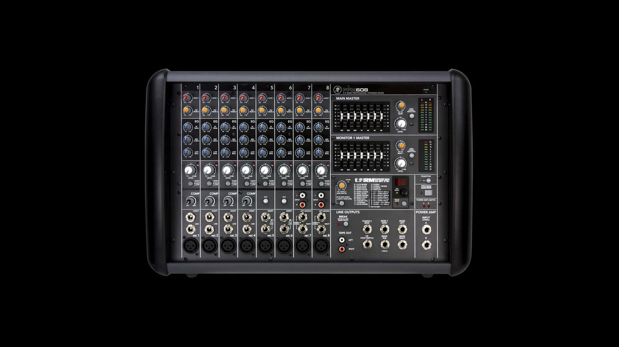 Mackie MCK-0026939-00 PPM608 8-channel Powered Mixer w/ Effects (1000W)
