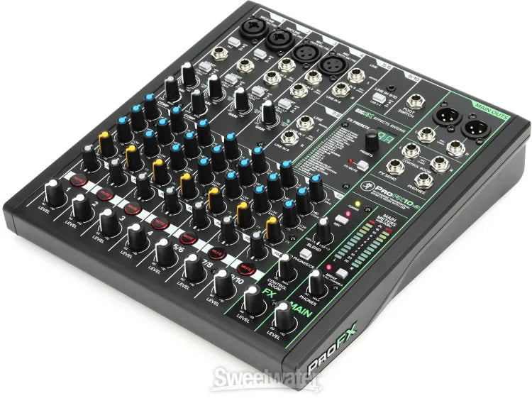 Mackie MCK-2051300-00 ProFX10v3 10 Channel Professional Effects Mixer with USB